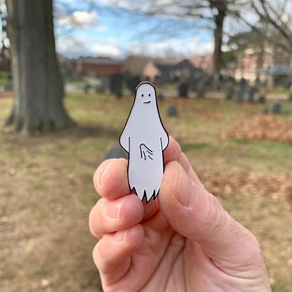 Horny Ghost Enamel Pin