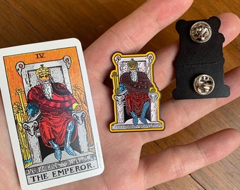 The Emperor Enamel Tarot Pin