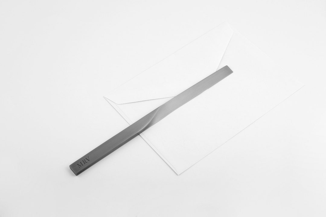 Silver Designer Letter Opener With Initial, Personalized Letter Opener