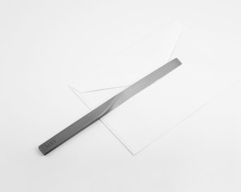 Silver Designer Letter Opener with Initial, Personalized letter opener, office desk design, Personalized, Engraved, Christmas Gifts for Him