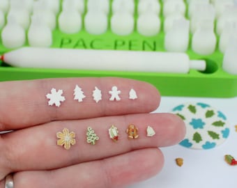 PAC-PEN Polymer Clay Plunger Micro Cutter Set - No.04 Christmas