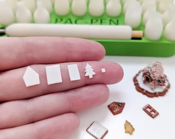 PAC-PEN No.06 Gingerbread House Set Micro-plunjersnijders voor polymeer, keramiek, metaalklei
