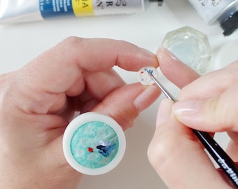 Miniatuur natte paletring van Agnes Horvath