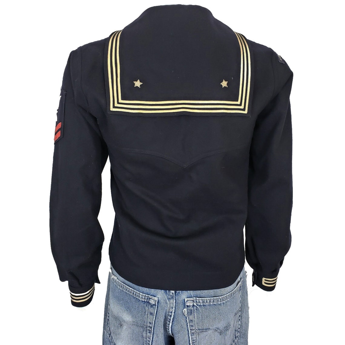 Navy Dress Blue Service Uniform Top Cracker Jack Sailor USS Etsy