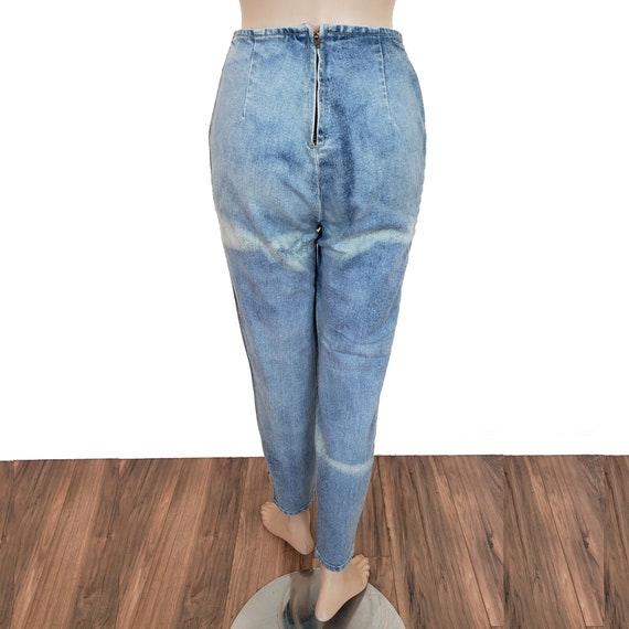 Vintage 80s Filippo totti Unevenly Dyed High Waisted Jeans With Back Zipper Cigarette Pants XS S Etsy UK
