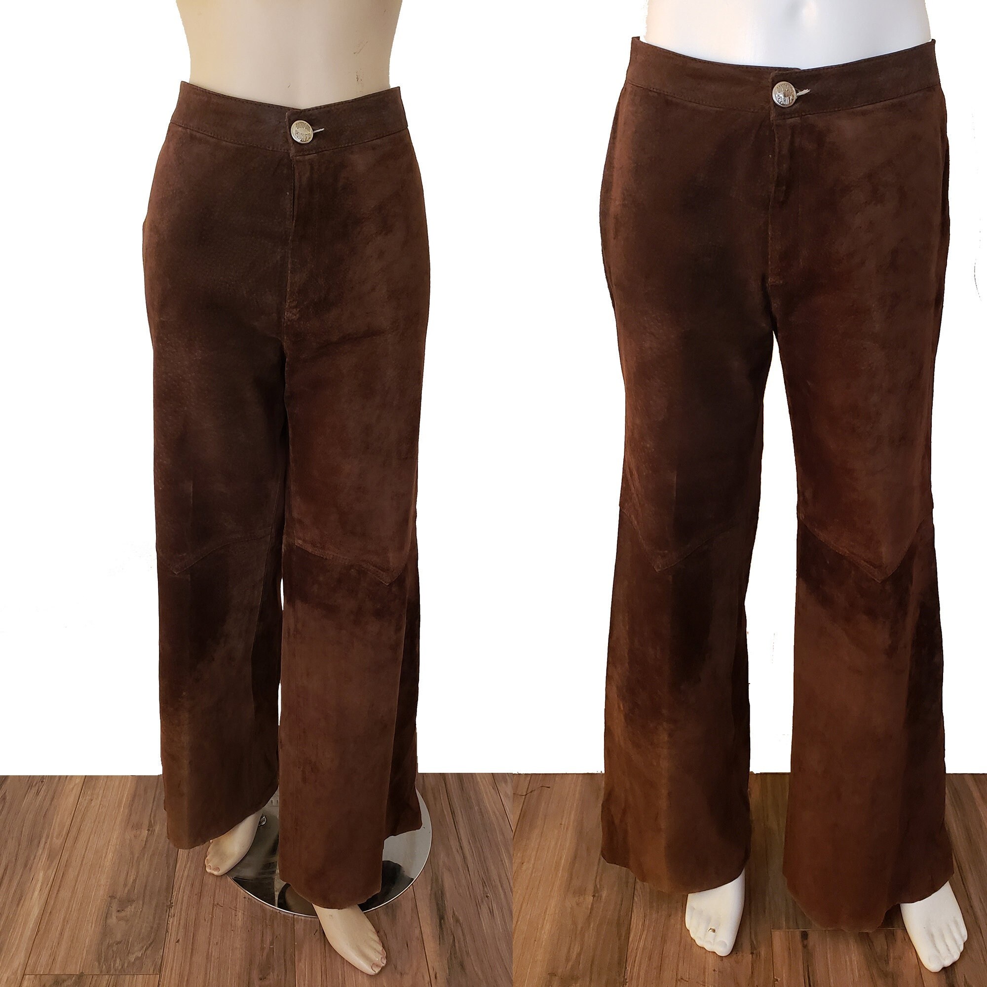 Womens Belted High Waisted Tapered Suede Trousers  Boohoo UK