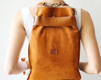 Convertible Backpack, Brown Leather Backpack, Backpack Purse