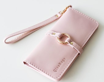 Pink Leather Wallet, Wallet for women, Leather Accessories, Leather Gift, Gift for Her, Wallet Purse, Leather Wallet