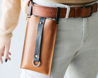 Leather Fanny Pack, Small Leather Bag, Leather Belt Bag, Bag for Phone, Phone Case, Brown Fanny pack