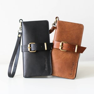 Carteiras de couro, bolsas de couro minimalistas, carteira de couro marrom, bolsa de couro preto, carteiras de couro feitas à mão para mulheres