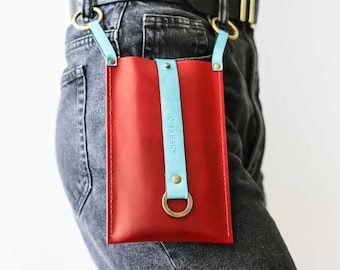 Leather Fanny Pack, Small Cross Body Bag, Leather Phone Bag, Travel Bag, Leather Wallet, Belt Bag