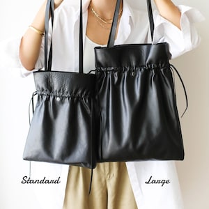 Large Leather Bag, Soft Leather Bag, Black Leather Handbag, Leather Backpack, Black Leather Bag, Leather Hobo Bag