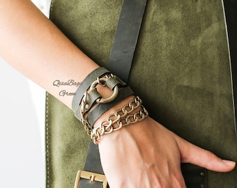 Roxania Leather Bracelet in Chocolate Brown Roxania Leather Bracelet in Chocolate Brown