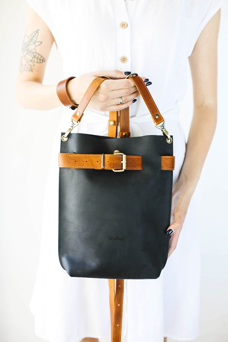 Black Large Handmade Bag.