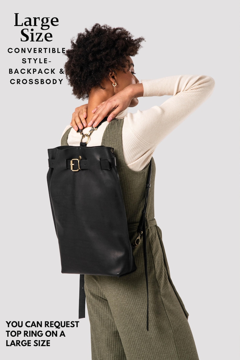 Black Leather Backpack