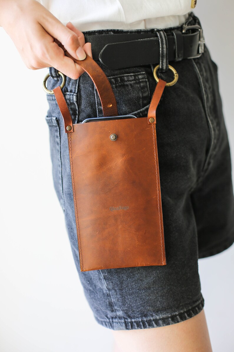 Crossbody iPhone Case Leather Phone Case Small Leather Phone Etsy