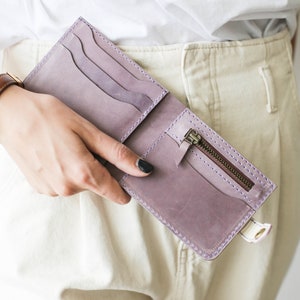 slim leather wallet womens