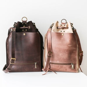 Leather Backpacks, Leather Bags, Minimalist Leather Backpack Purse, Laptop Backpack, Leather Accessories