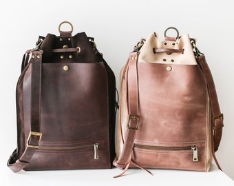 Leather Backpacks, Leather Bags, Minimalist Leather Backpack Purse, Laptop Backpack, Leather Accessories