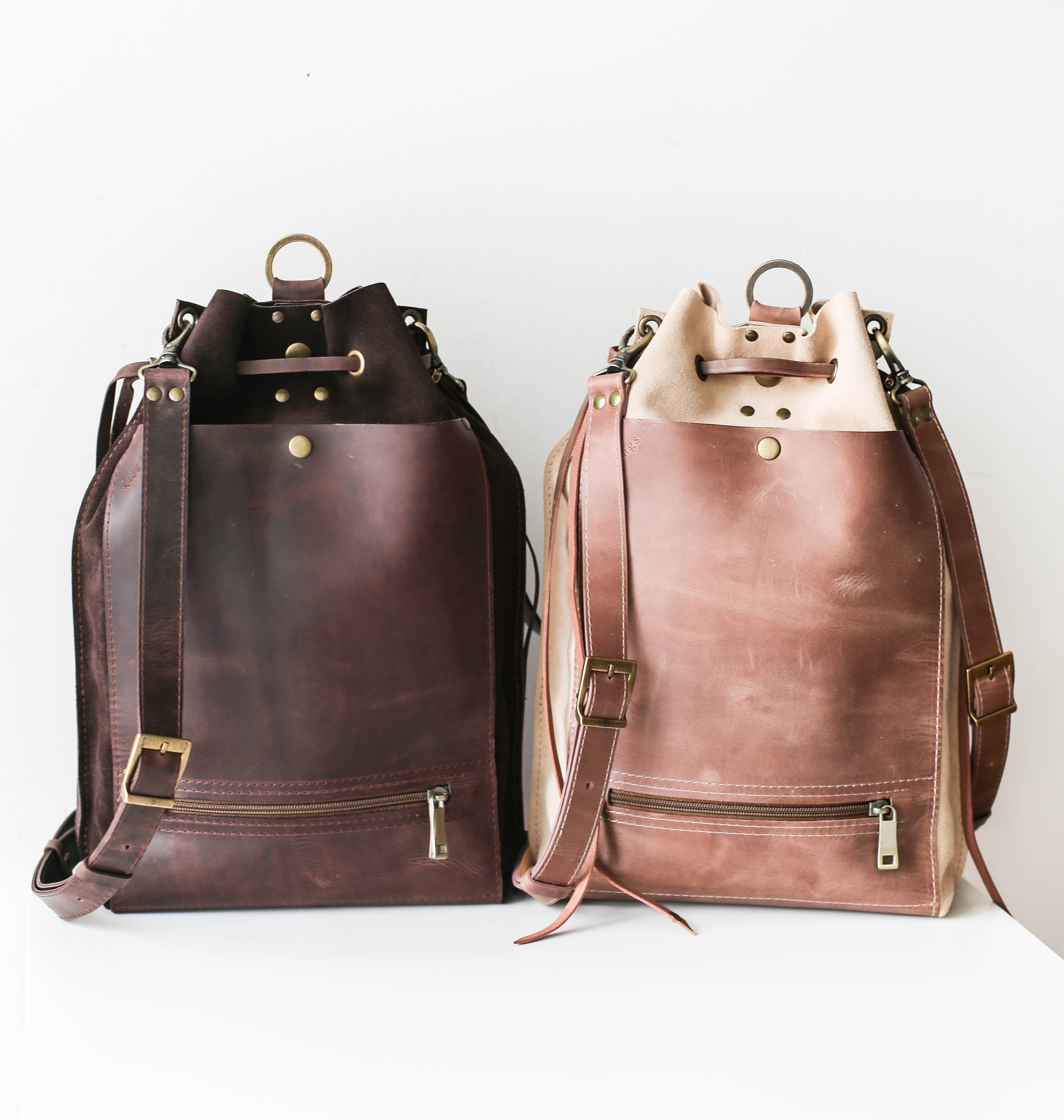 Leather Backpacks, Leather Bags, Minimalist Leather Backpack Purse ...