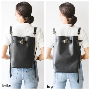 Convertible Leather Backpack Purse for women