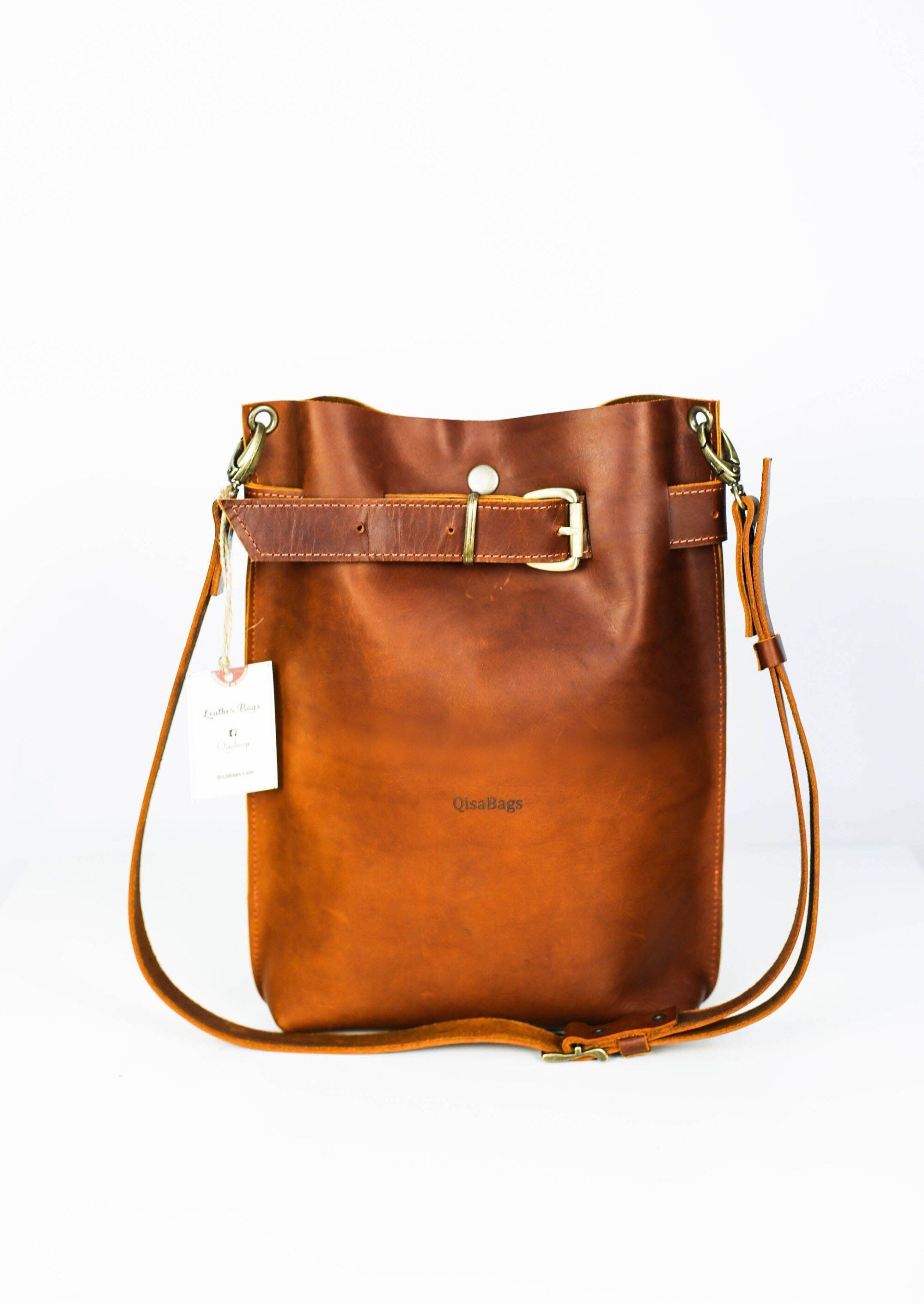 Leather Bag Handbag Leather Crossbody Bag Leather Bucket 