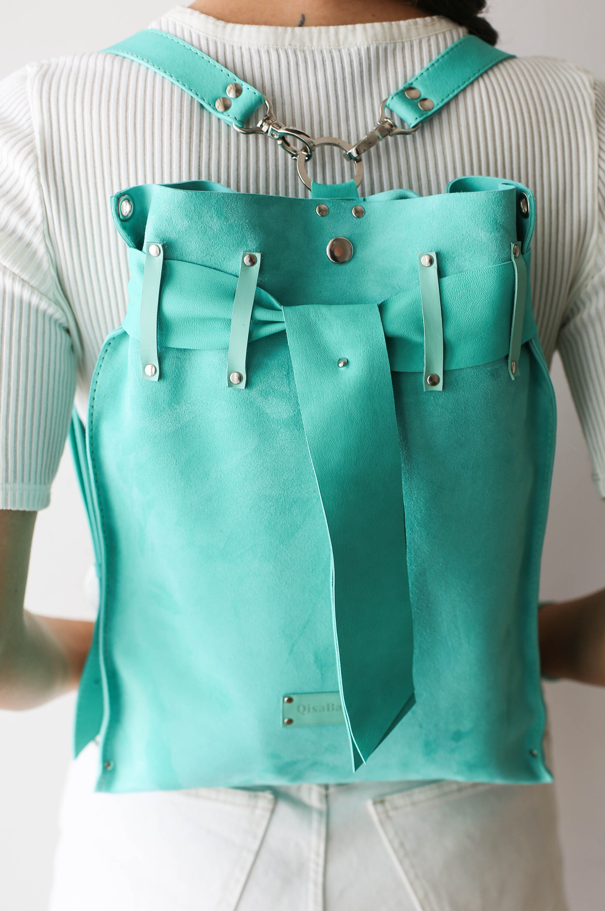 Leather Purse Leather Backpack Leather Suede Bag Handmade Etsy