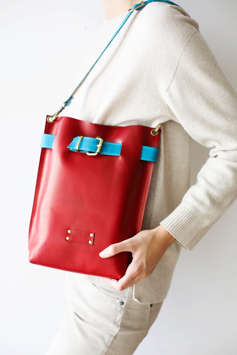 Red Leather Backpack Travel Backpack Leather Rucksack Etsy