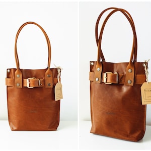 Brown Leather Bag, Leather Handbag, Leather Crossbody Bag, Leather Shoulder Bag, Brown Handbag, Bucket Bag image 1