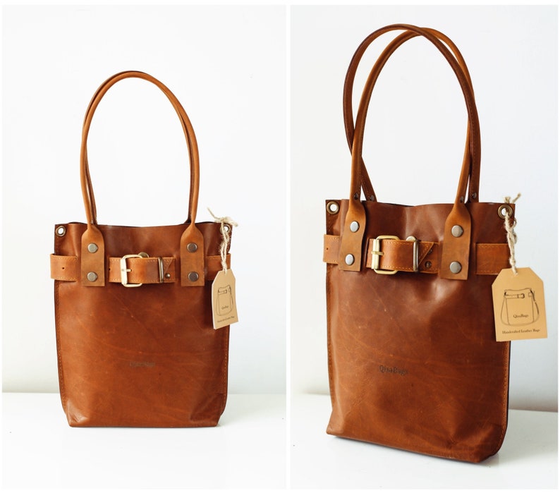 Brown Leather Bag, Leather Handbag, Leather Crossbody Bag, Leather Shoulder Bag, Brown Handbag, Bucket Bag image 1