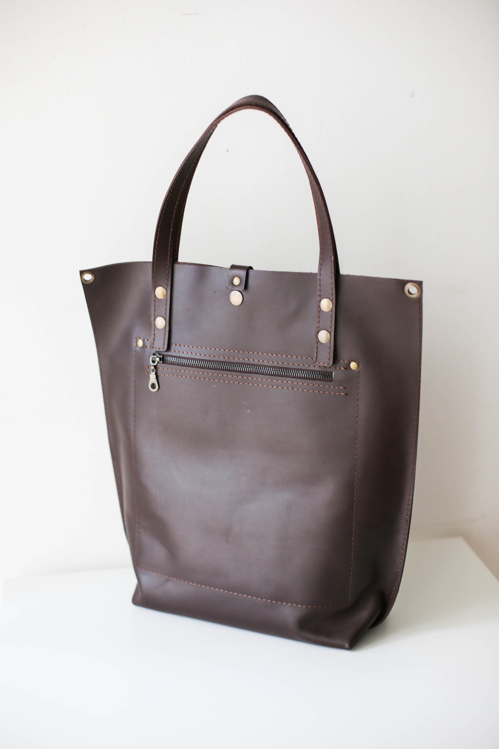 Leather Laptop Bag Leather Tote Large Leather tote Tote Etsy