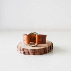 Leather Bracelet, Leather Cuff Bracelet, Bracelet for Women, Brown Bracelet, Leather Jewelry, Leather Gift for Her image 5