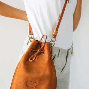 Leather Bucket Bag Small Leather Bag Leather Cross Body Bag - Etsy