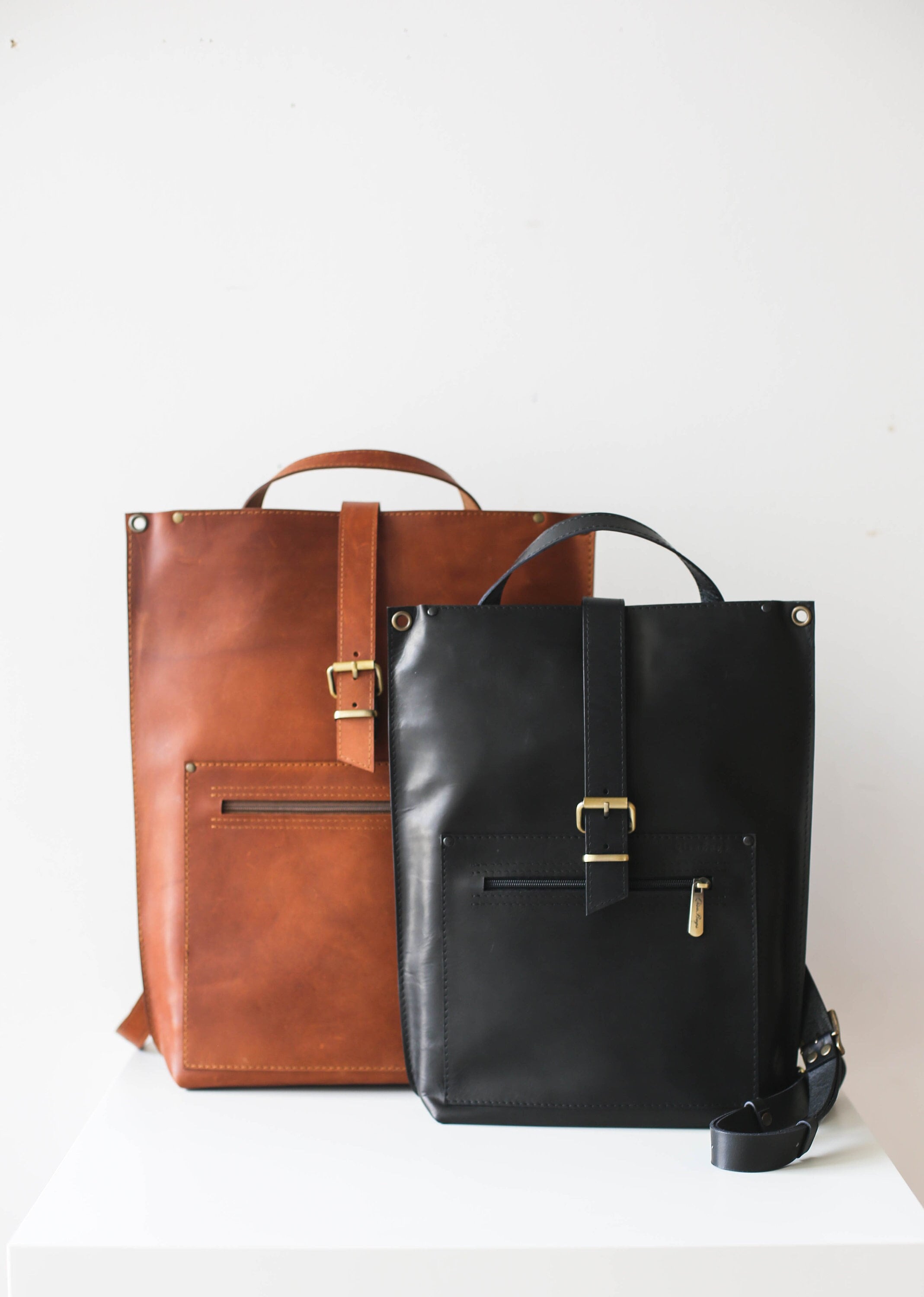 Leather Laptop Bag, Leather Laptop Backpack  Purse, Top Handle Bag with Zipper, Leather Backpack for Men or Women, 13" 15" Laptop Bag