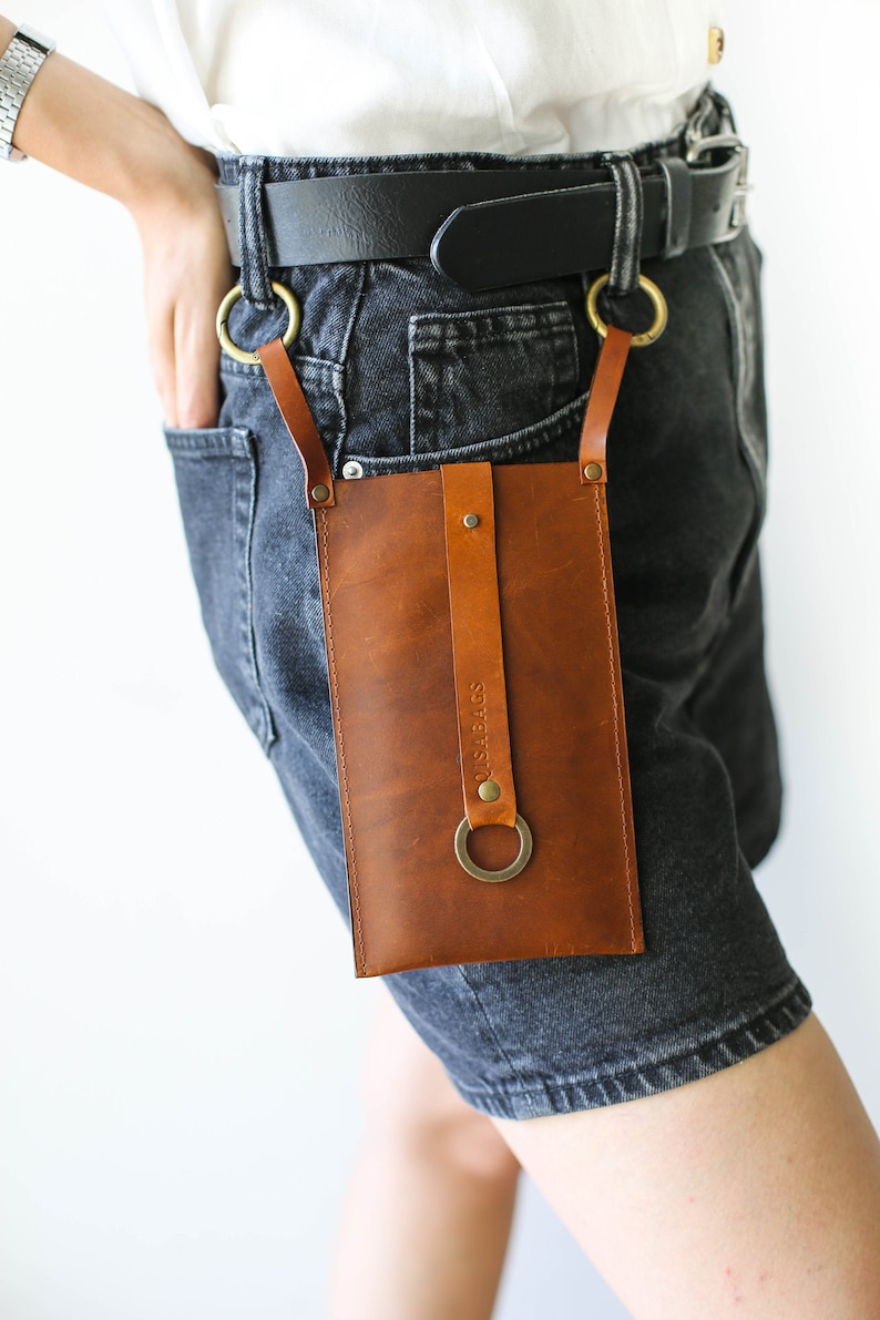 Crossbody iPhone Case Leather Phone Case Small Leather Phone Etsy