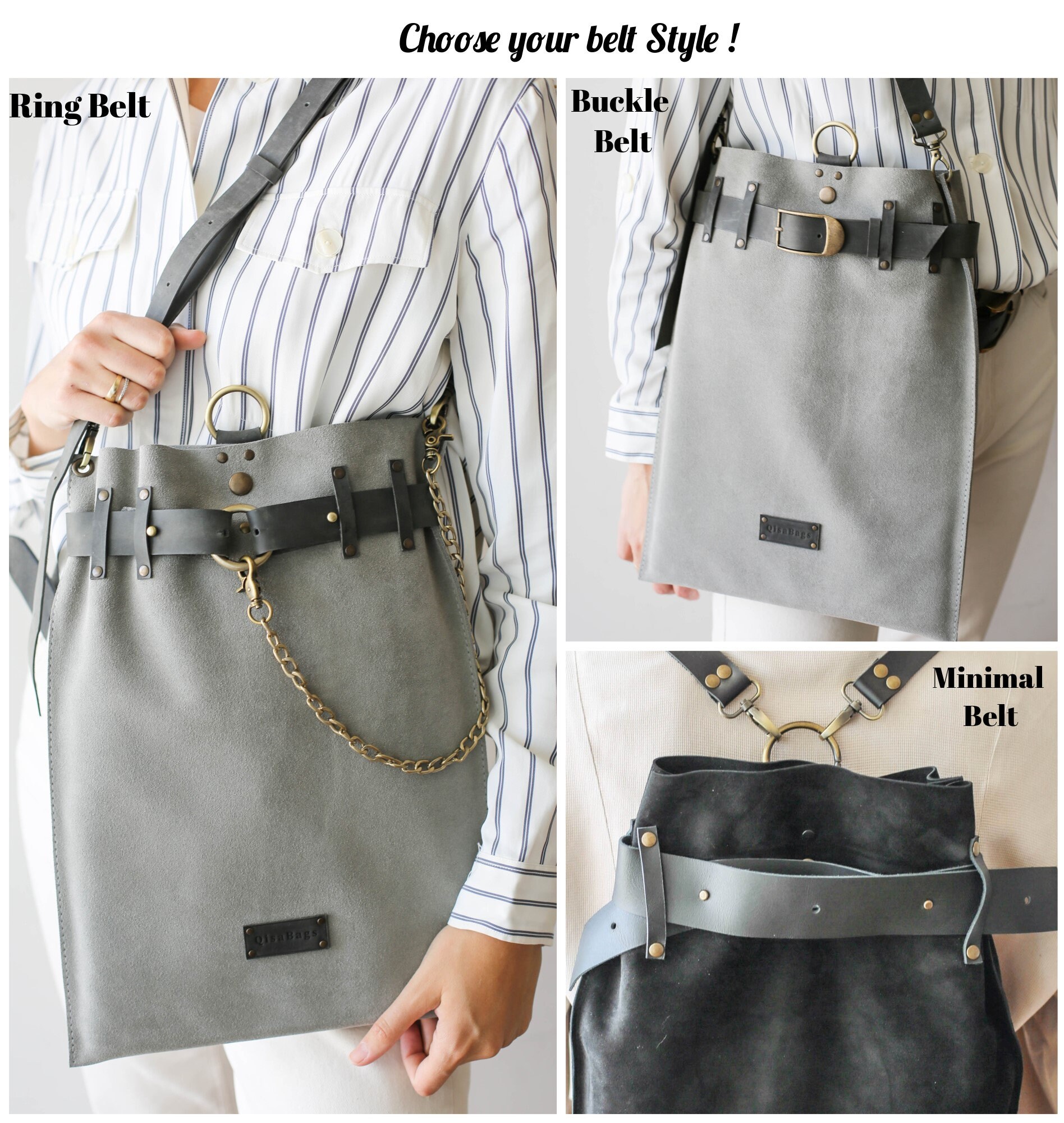 Gray Leather Bag Gray Leather Backpack Womens Backpack Etsy