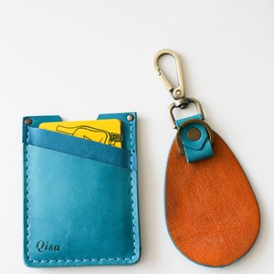 Leather Card Holder and Keychain