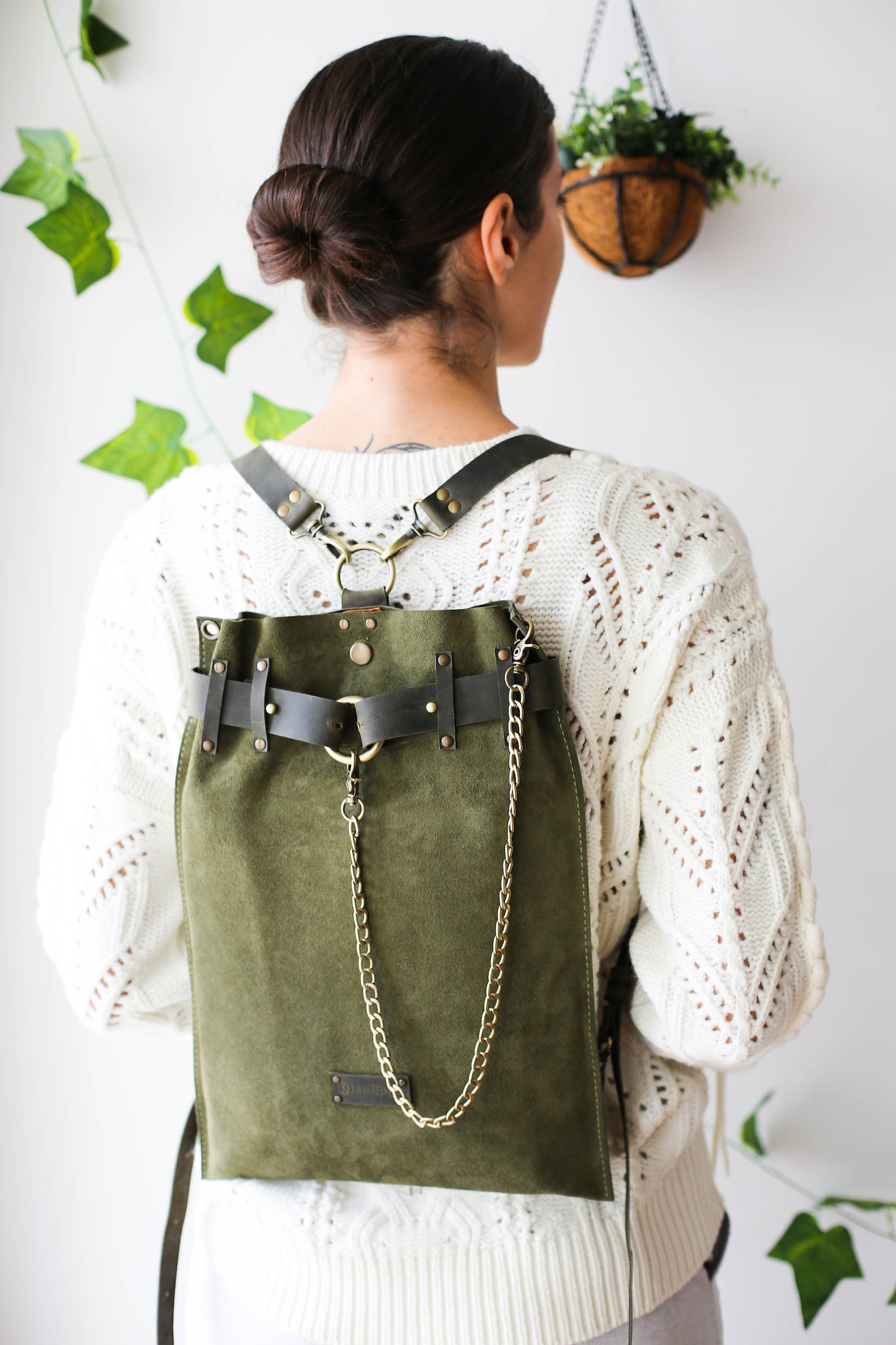 Minimalist Leather Bags Leather Accessories Leather Backpack Etsy