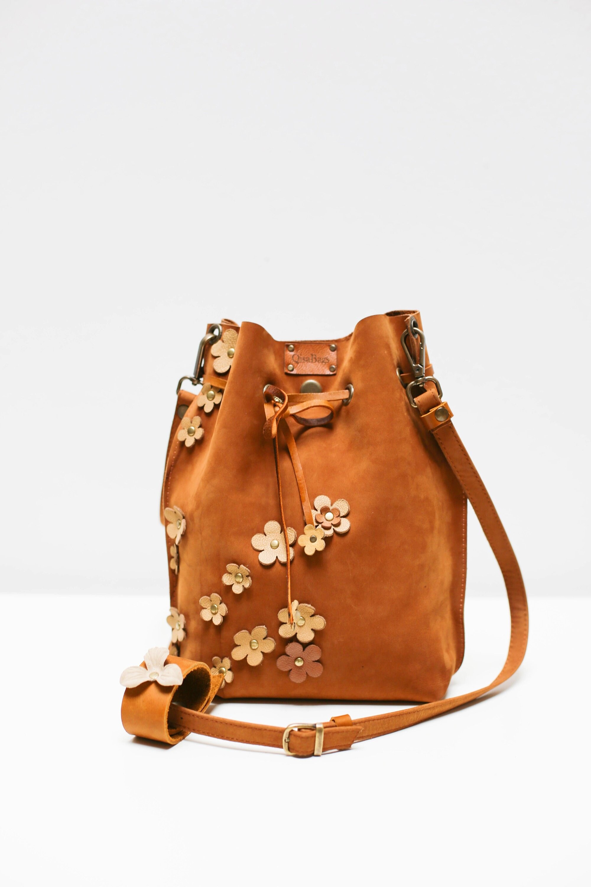 Boho Leather Bag Suede Bag Brown Leather Crossbody Bag Etsy