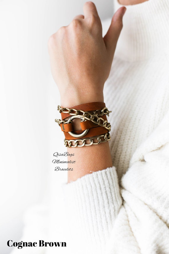Etsy womens on sale leather bracelets