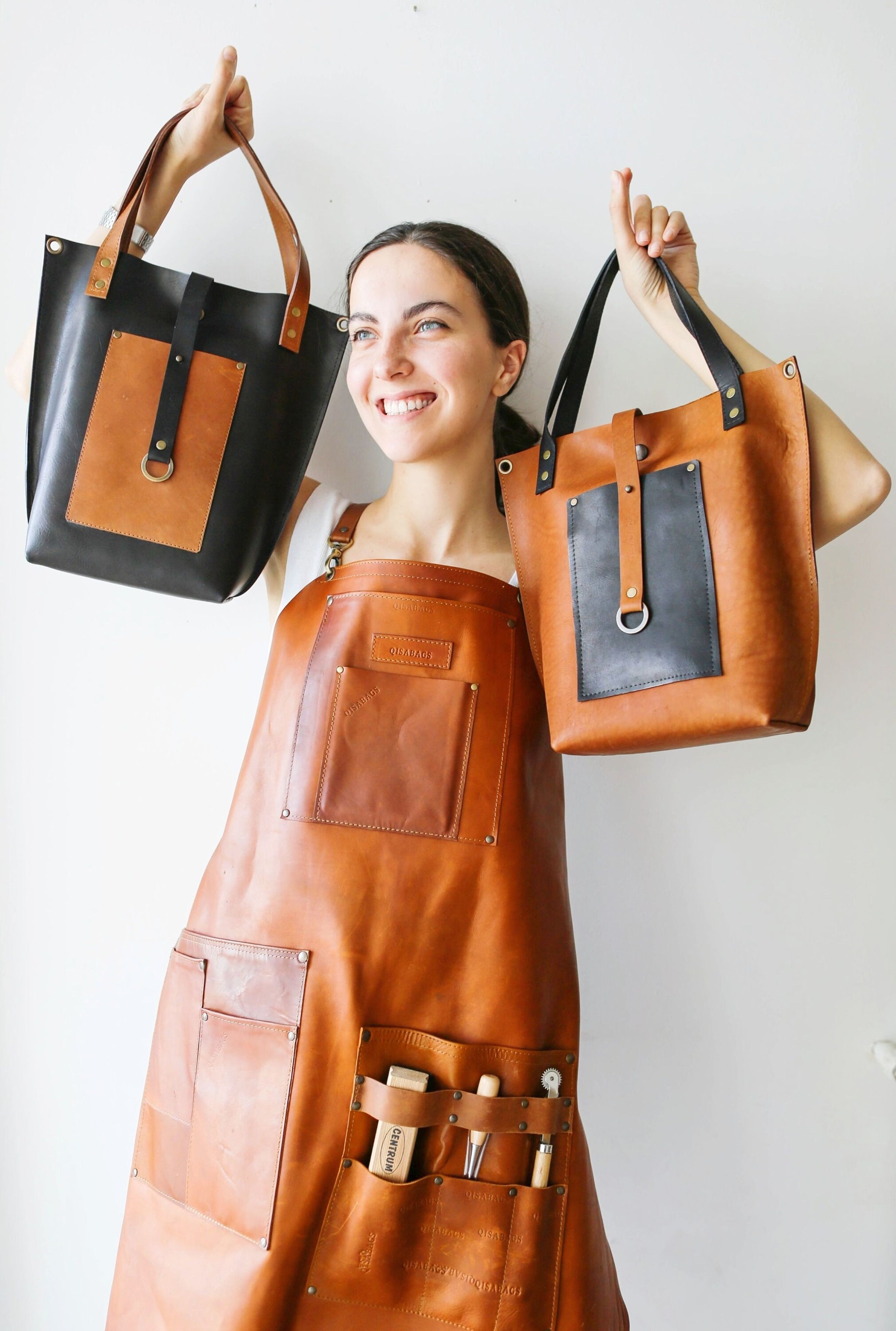 Leather Tote Bag Black Tote Brown Leather Handbag Tote Bags Etsy