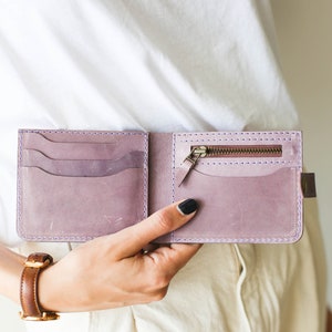 women's bifold leather wallet