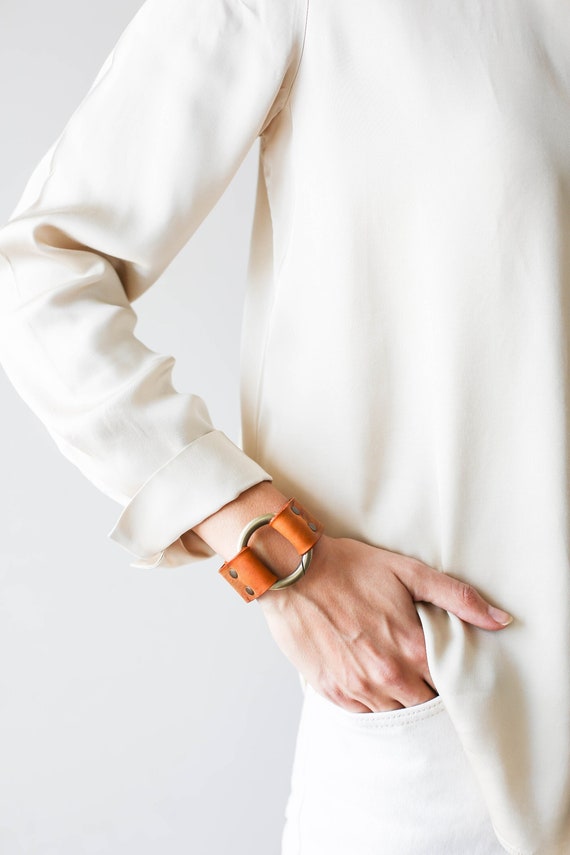 Leather Bracelet, Leather Cuff Bracelet, Bracelet for Women, Brown Bracelet, Leather Jewelry, Leather Gift for Her