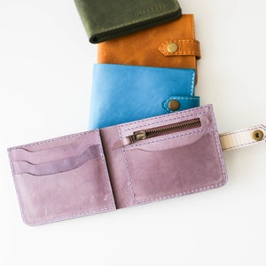 handmade leather wallets womens