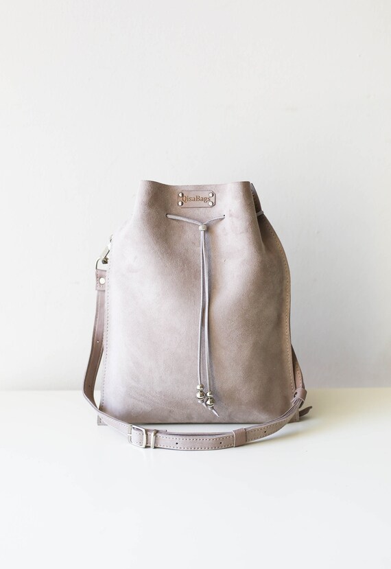 Sway Leather Bucket Crossbody Bag