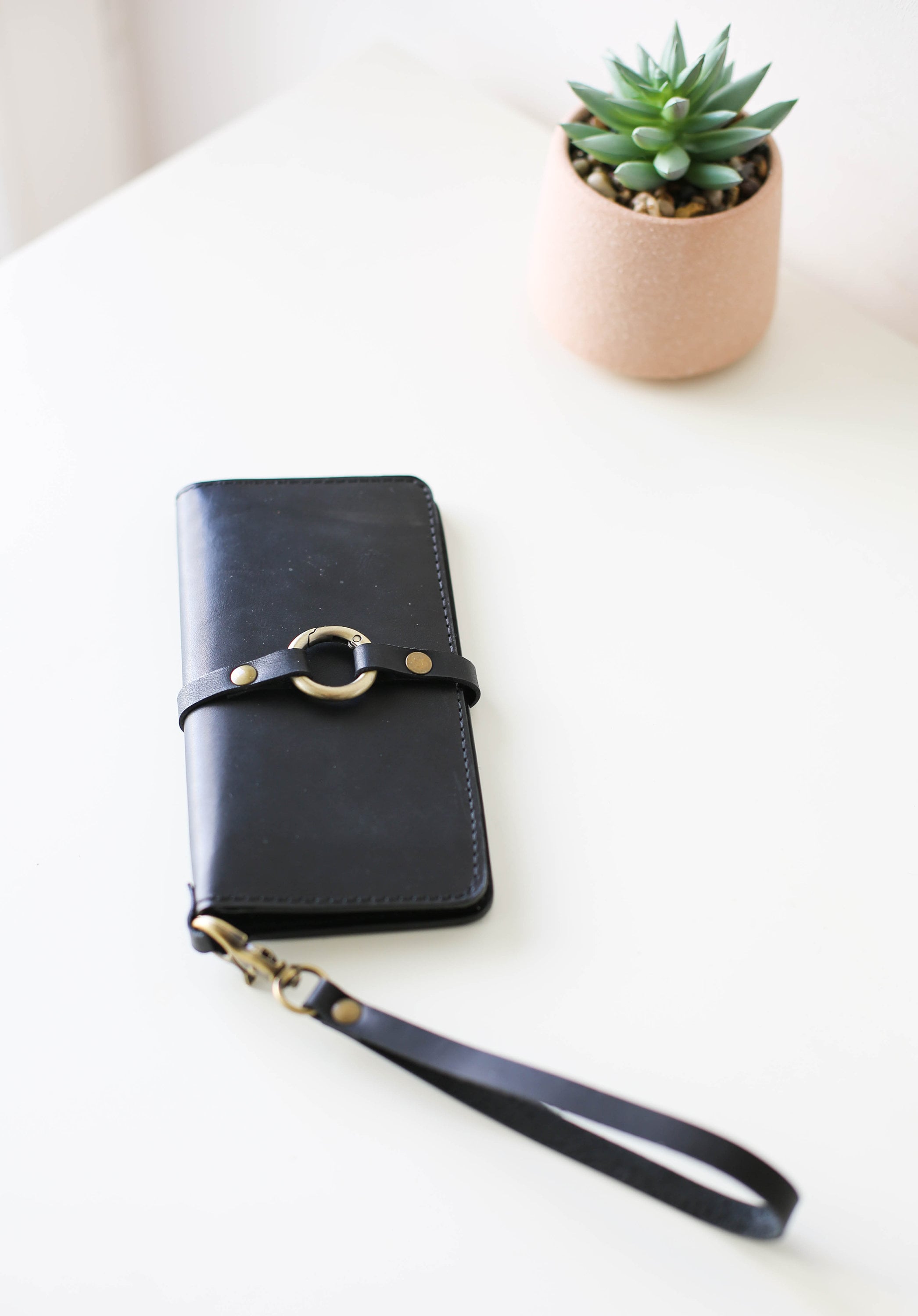 Black leather Wallet Leather Womens Wallet Black Leather Etsy