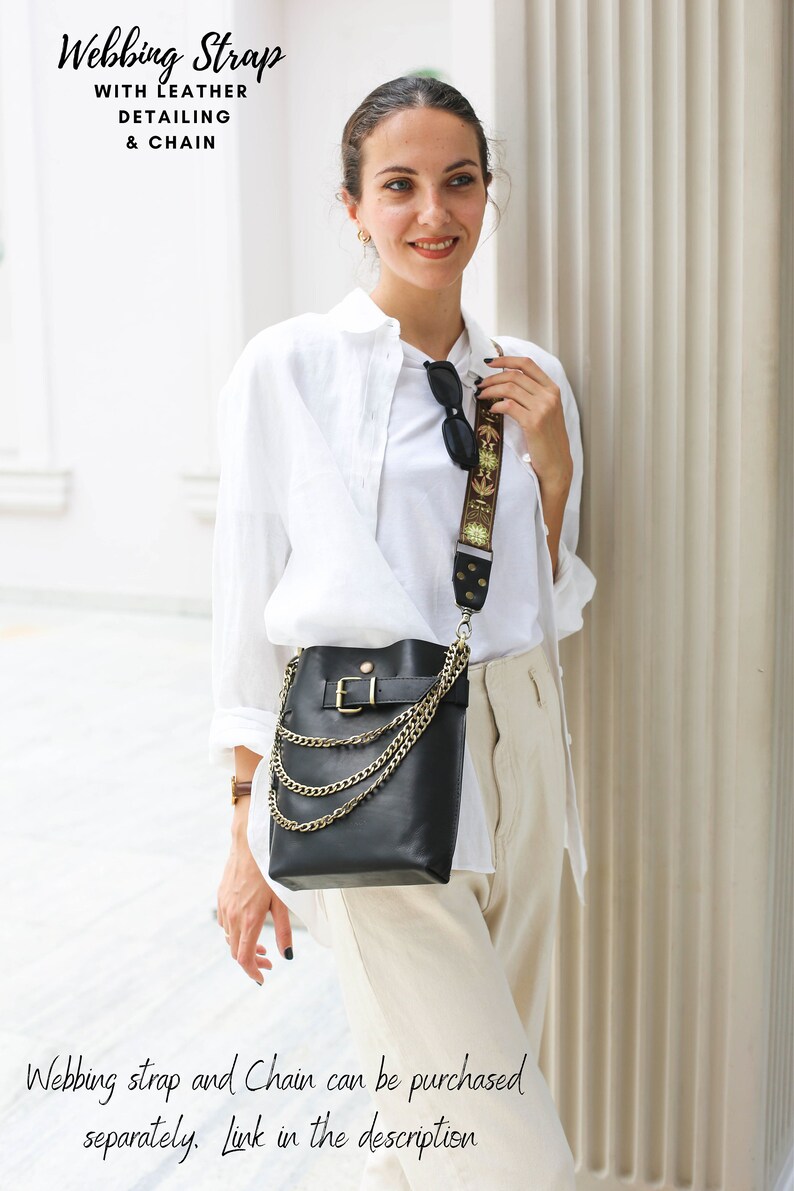 black leather crossbody purse