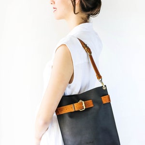 Leather Handbags, Leather Crossbody Bag, Leather Bags, Convertible Backpack, Brown Bag, Minimal Style image 4