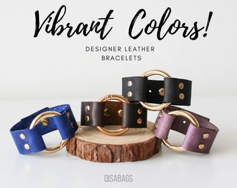 Leather Cuff Bracelets, Leather Wrap Bracelet, Leather Jewelry, Gift for Her, Leather Bracelet, Leather Wristband, Leather Gift