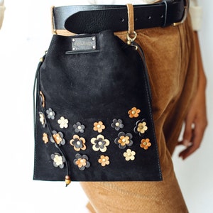 Black Leather Bag, Leather crossbody bag, Soft Leather Bag, Crossbody Purse, Leather Bucket Bag